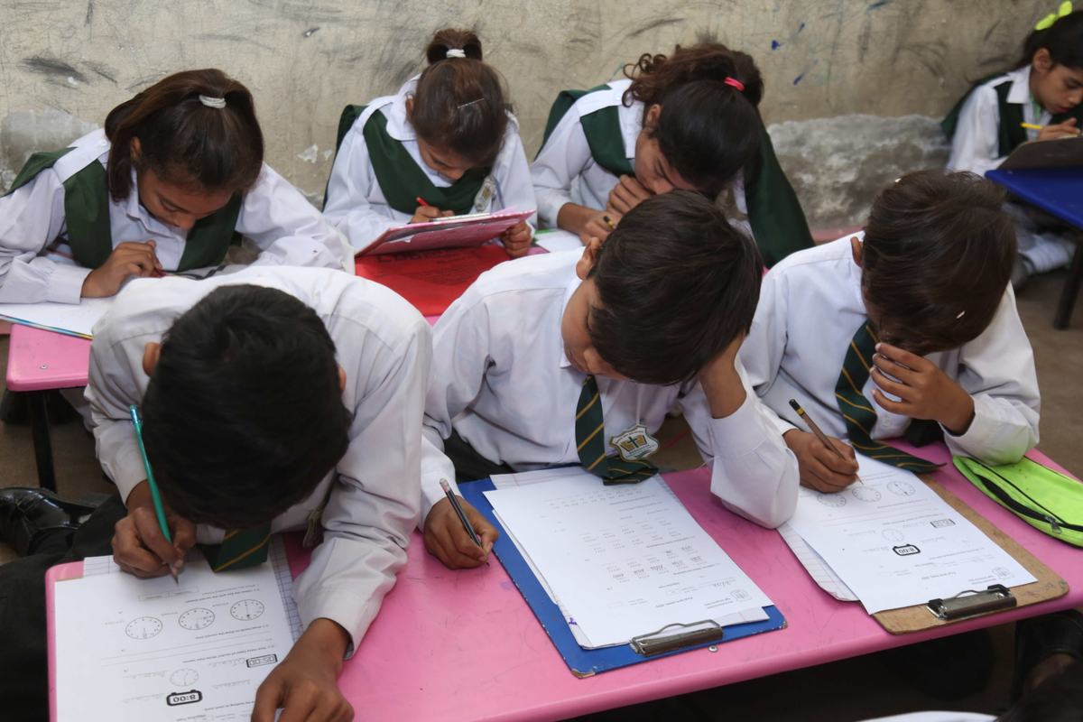 Maranatha pupils working at their desks