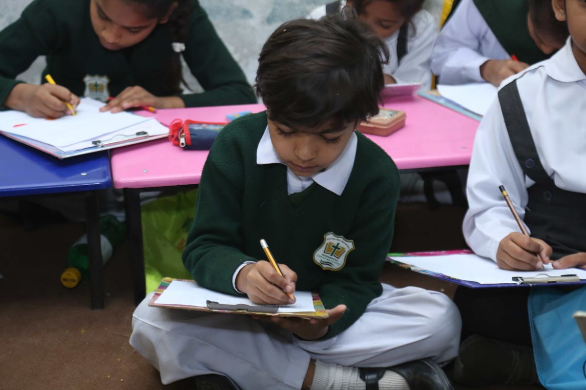 A Maranatha pupil working in class